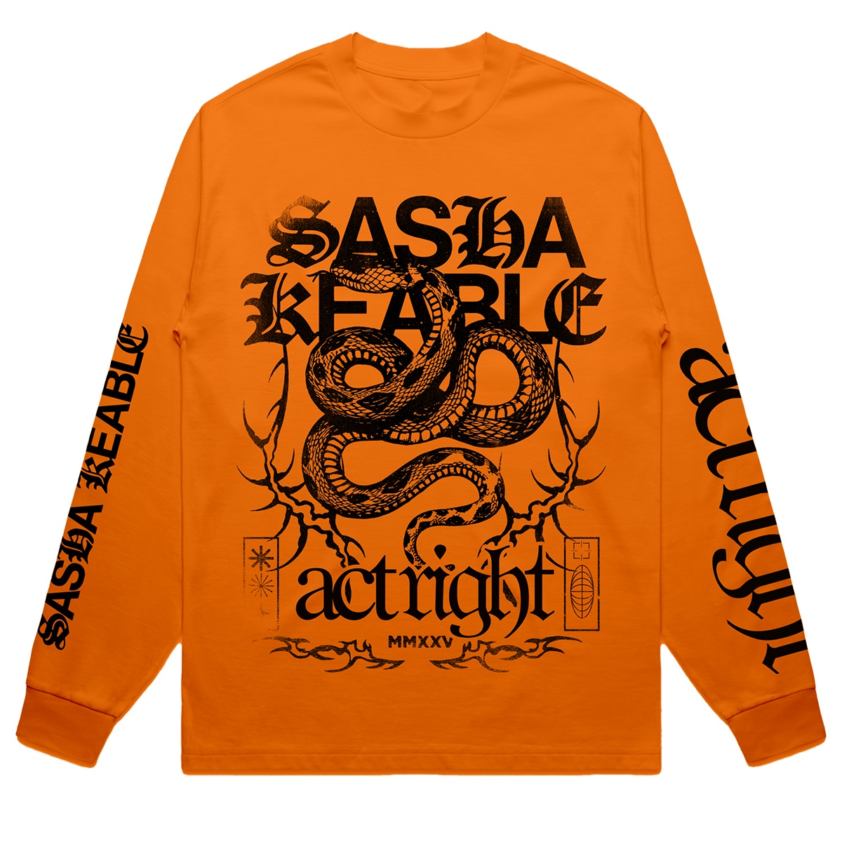 Capsule # 3 Sasha Keable - Long Sleeve Snake Tour Tee – onestowatch