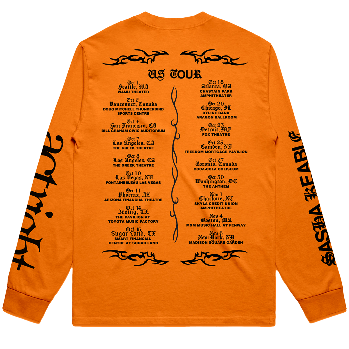 Capsule # 3 Sasha Keable - Long Sleeve Snake Tour Tee – onestowatch